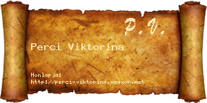 Perci Viktorina névjegykártya